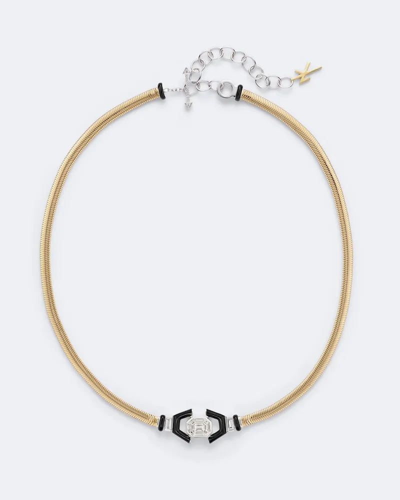 Nikos Koulis Halskette Feelings aus 18kt Gelb- und Weißgold mit Diamanten Gold