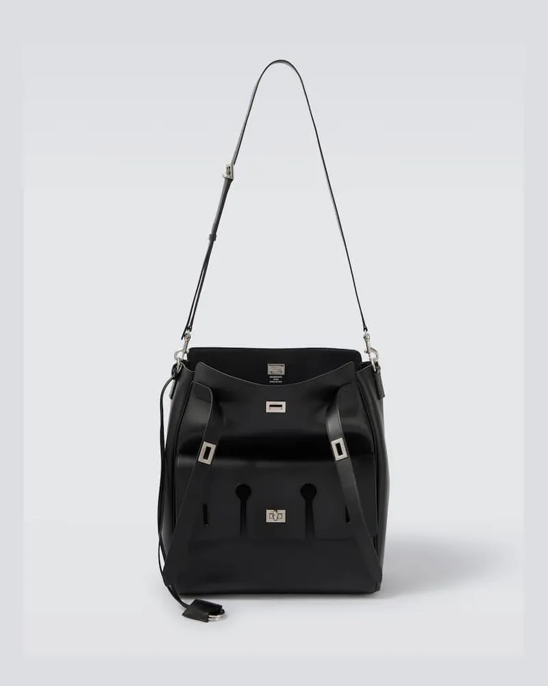 Balenciaga Messenger Bag Bel Air aus Leder Schwarz