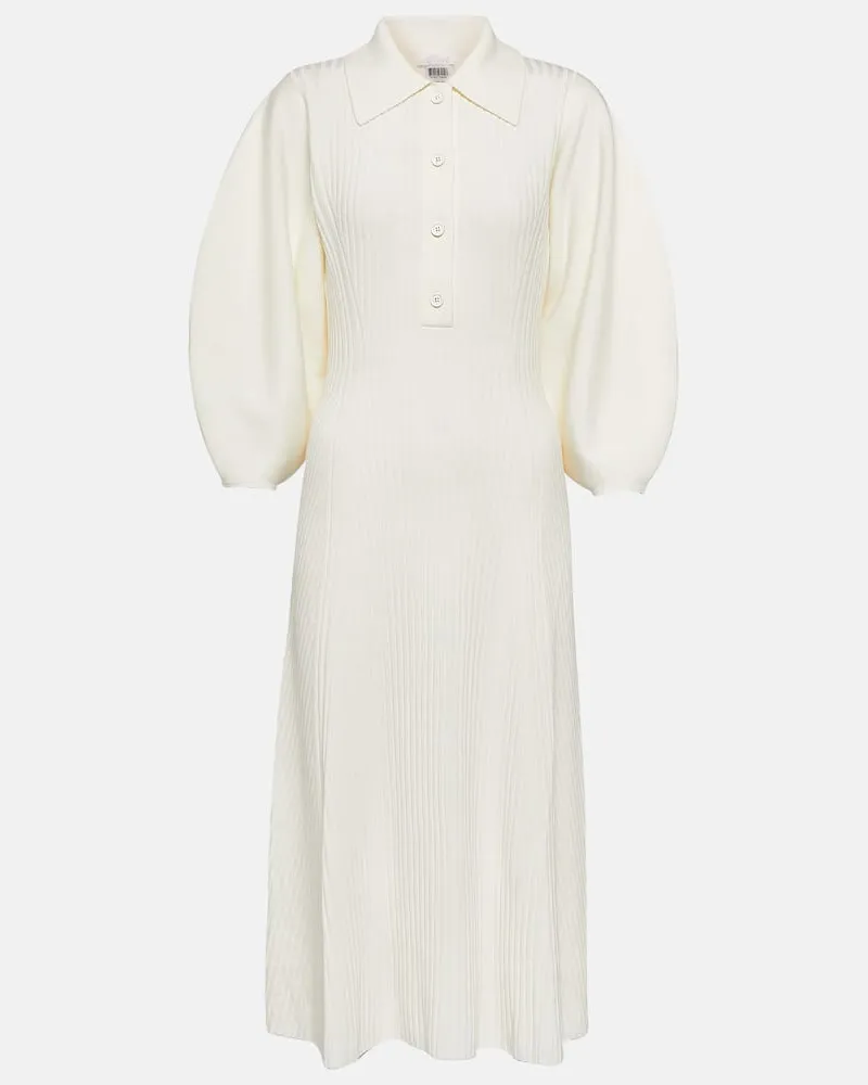 Chloé Chloé Midikleid aus Wolle Weiß
