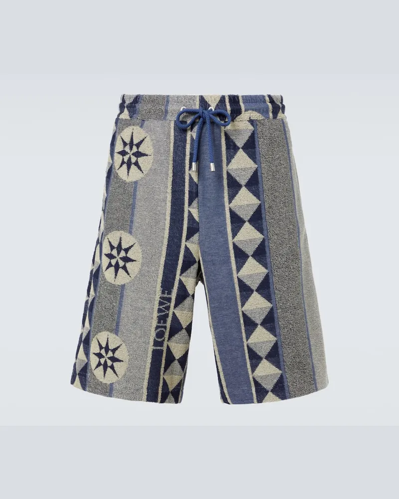 Loewe Bermuda-Shorts aus Frottee Blau