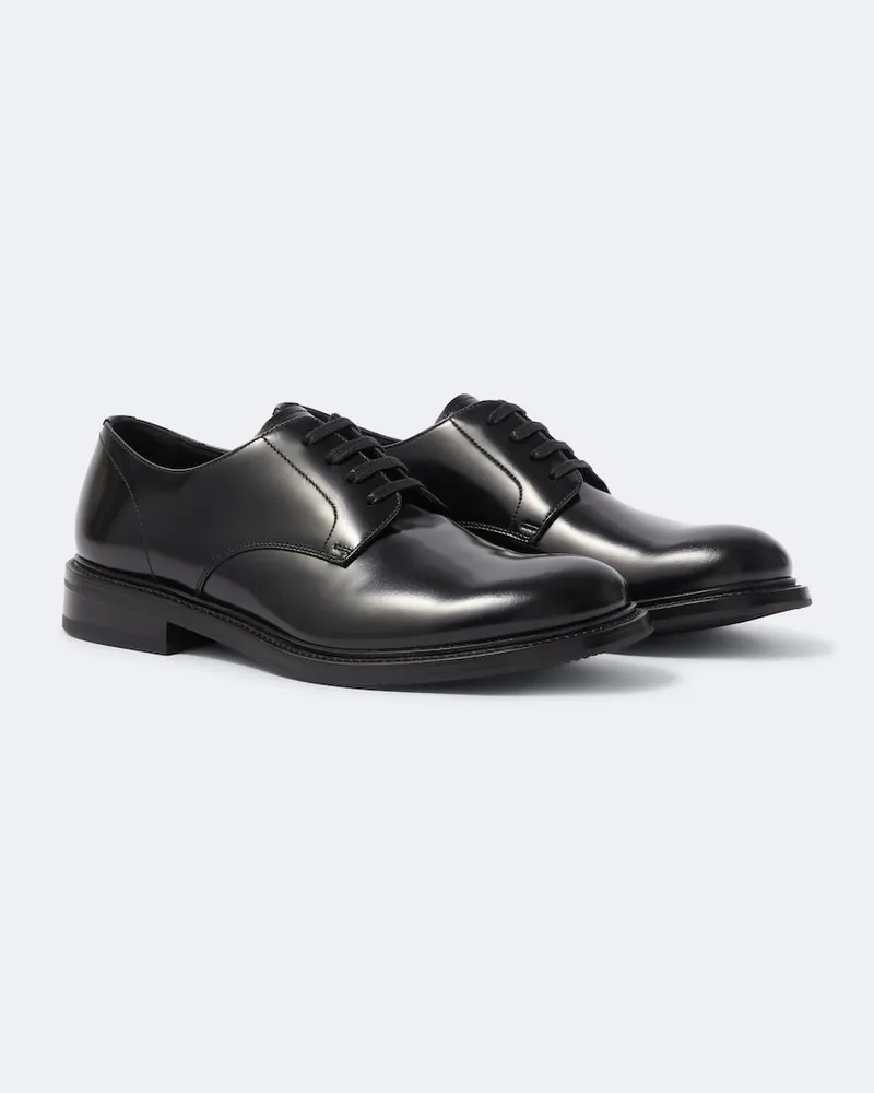 Prada Schnürschuhe aus Leder Schwarz