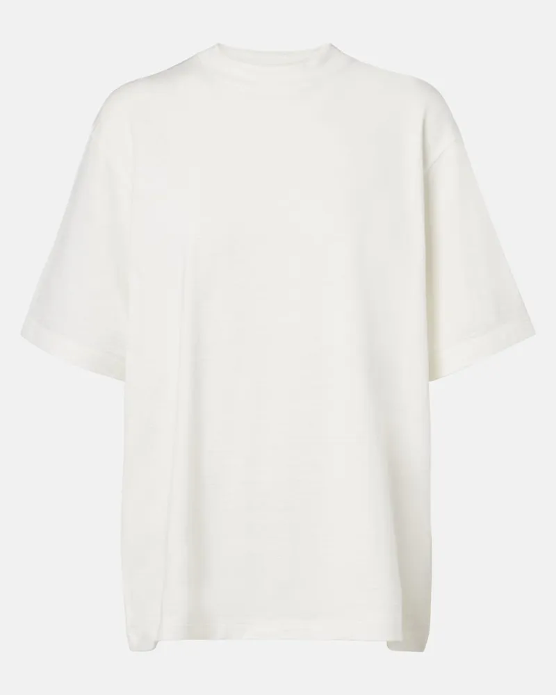 The Row Oversieze-T-Shirt Estavo aus einem Leinengemisch Weiß