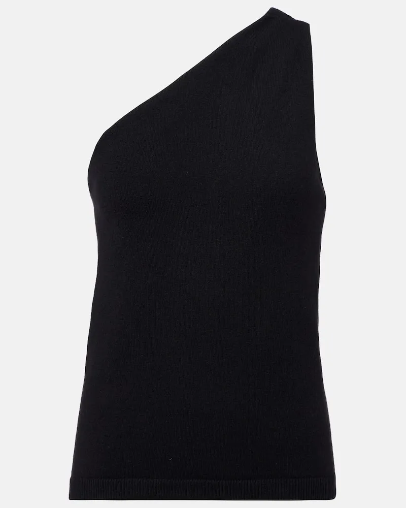 Róhe Róhe One-Shoulder-Top aus einem Wollgemisch Schwarz