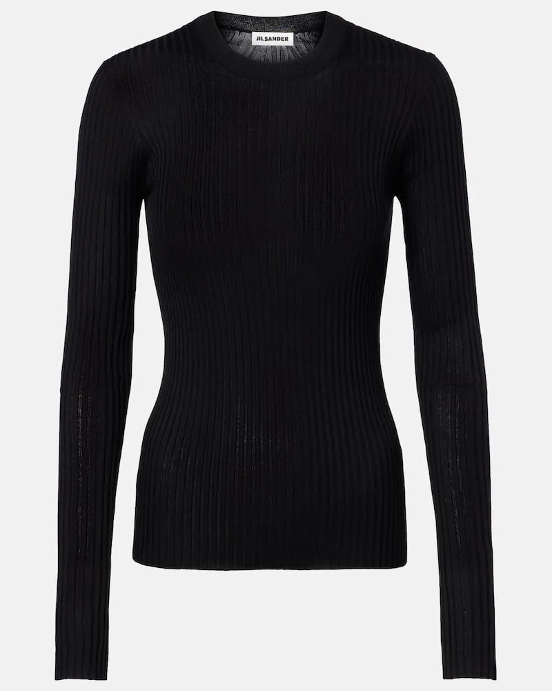 Jil Sander Pullover aus Seide Schwarz