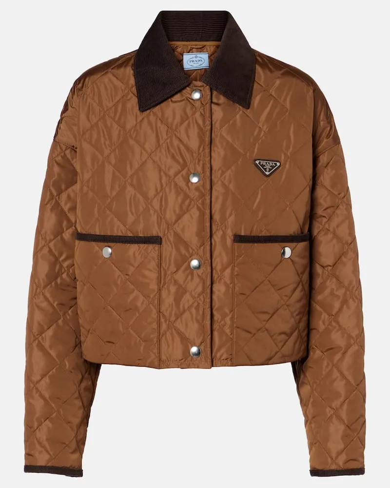 Prada Steppjacke aus Re-Nylon Braun