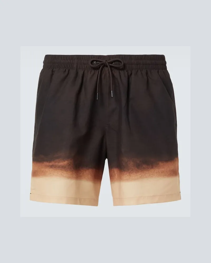 Dries van Noten Badeshorts Braun