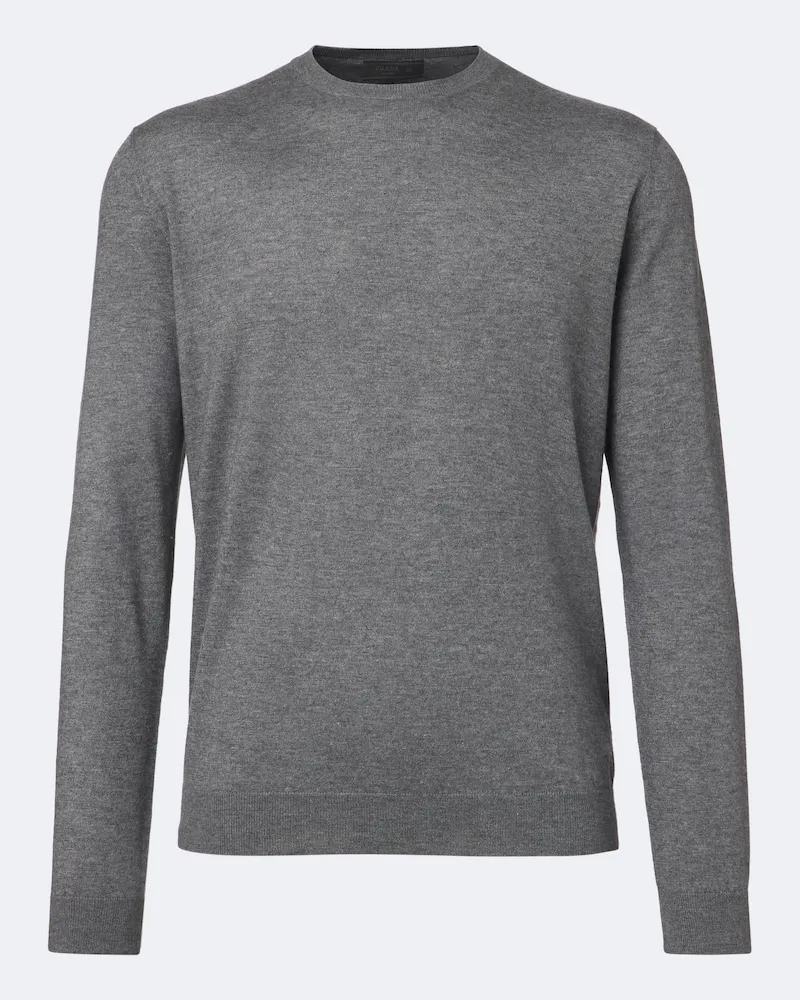 Prada Pullover aus Kaschmir und Seide Grau