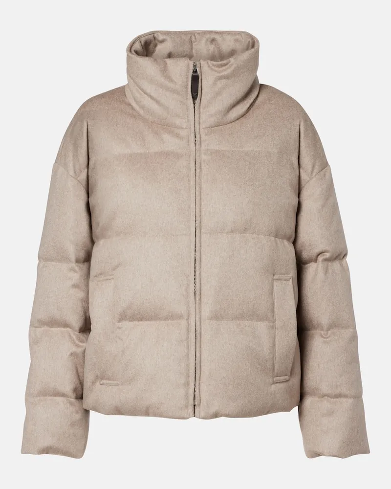 Max Mara The Cube Daunenjacke Destino aus Kaschmir Beige