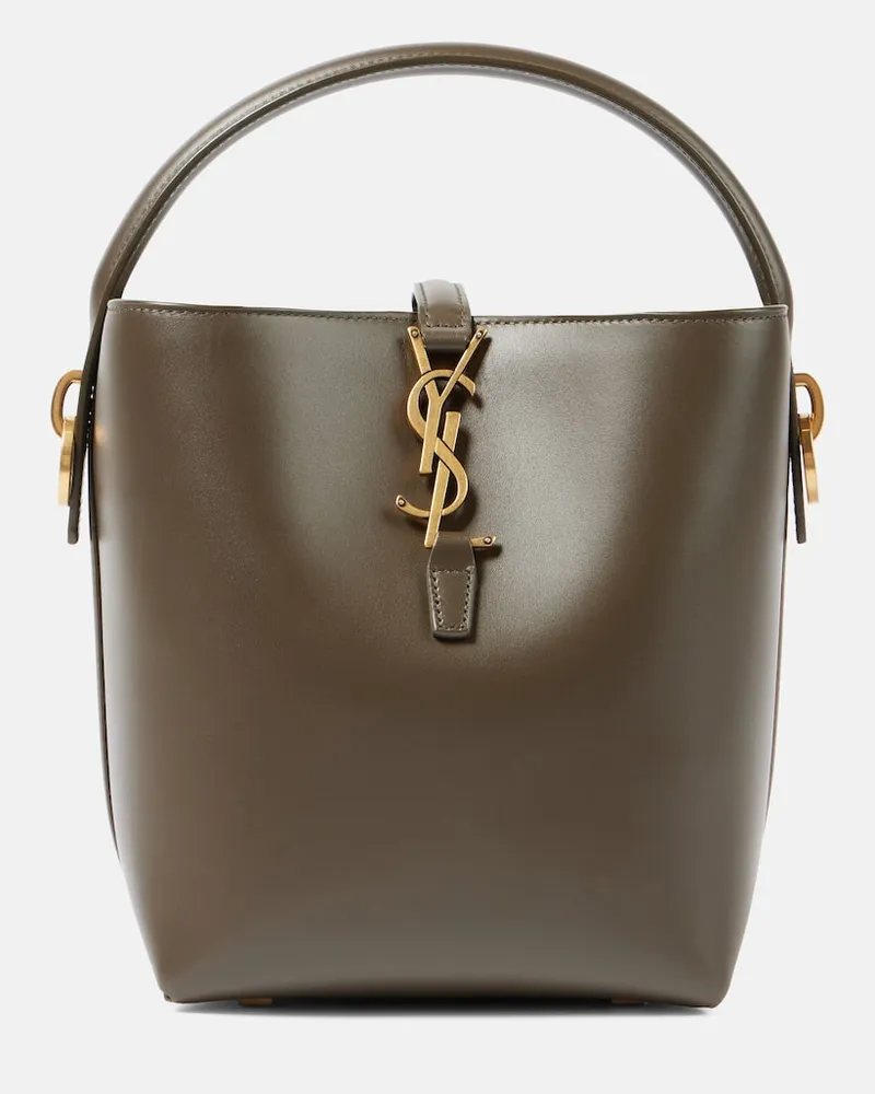 Saint Laurent Bucket Bag Le 37 aus Leder Grün