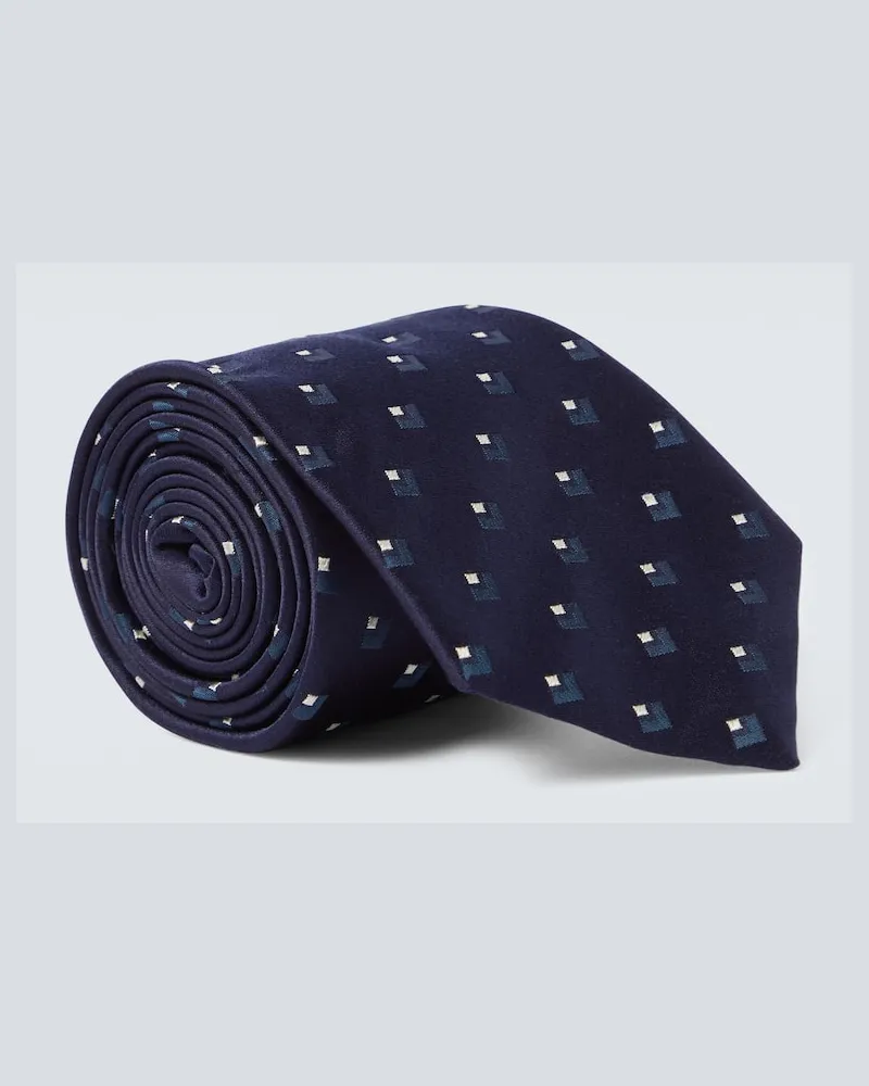 Giorgio Armani Krawatte aus Seide Blau