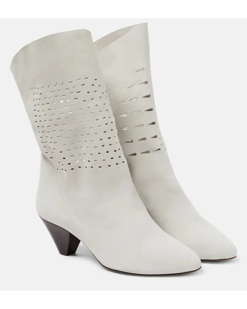 Isabel Marant Ankle Boots Reachi aus Veloursleder Beige