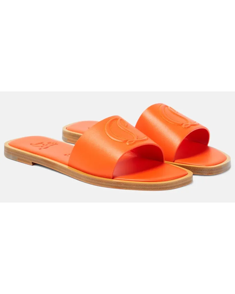 Christian Louboutin Pantoletten CL aus Leder Orange