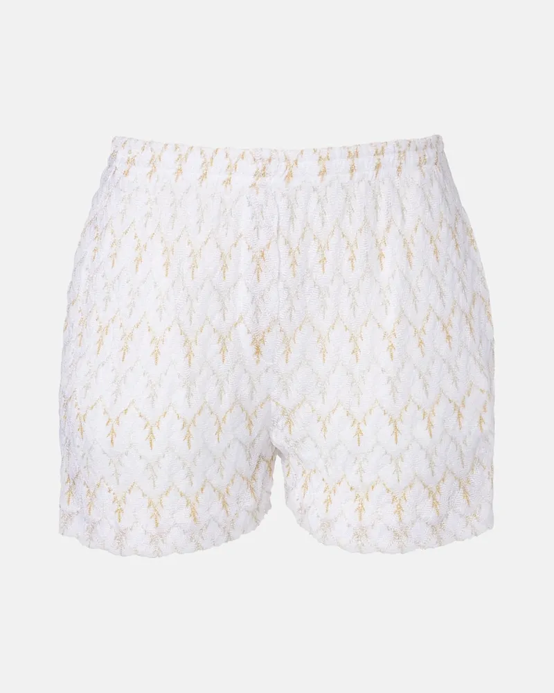 Missoni Shorts aus Häkelstrick Weiß