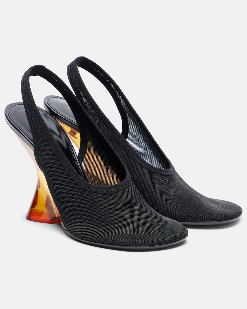Dries van Noten Wedges aus Mesh Schwarz