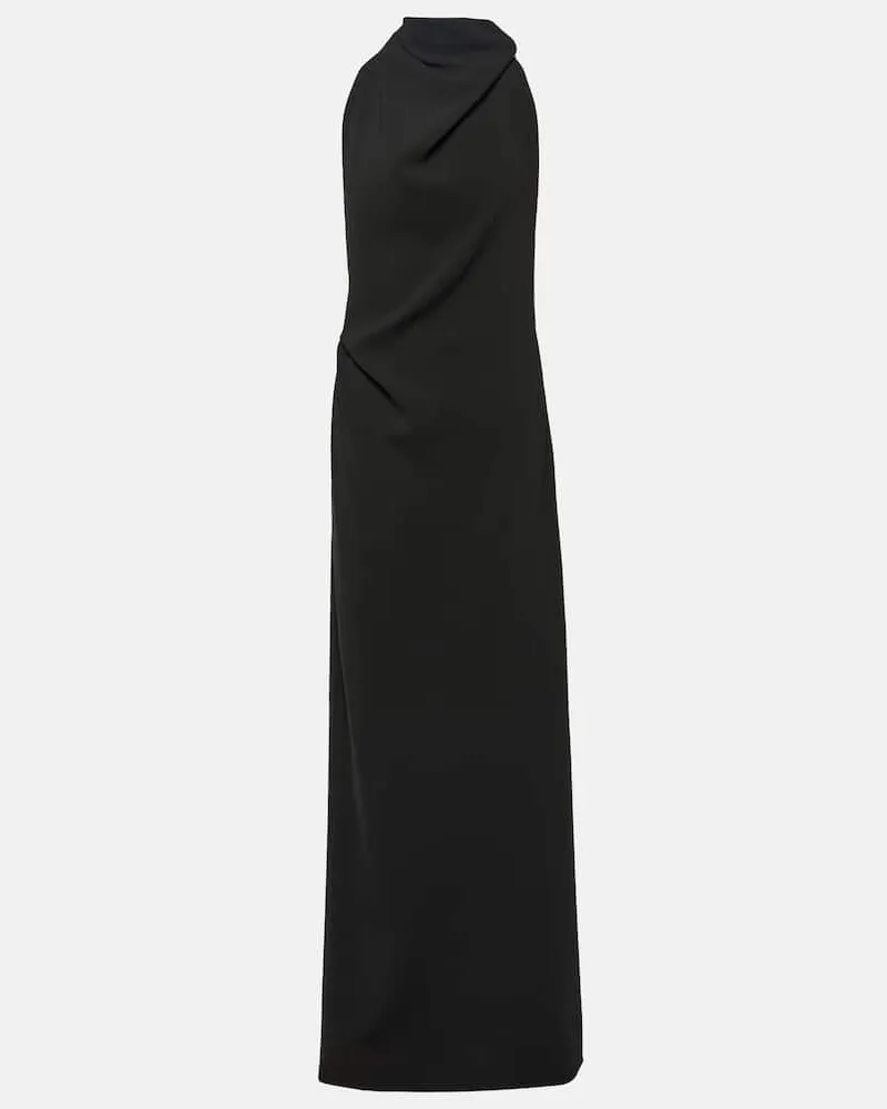 Proenza Schouler Maxikleid aus Crêpe Schwarz