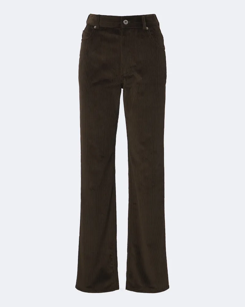 Loewe Gerade Hose aus Baumwoll-Cord Braun
