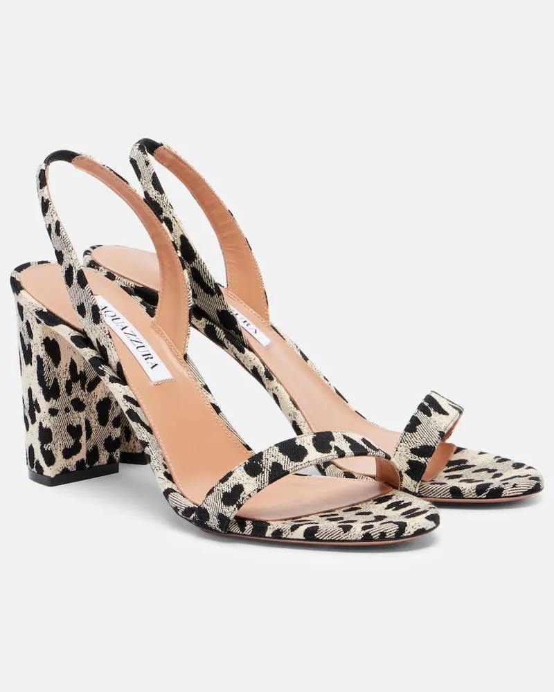 Aquazzura Slingback-Sandalen So Nude 85 aus Canvas Schwarz