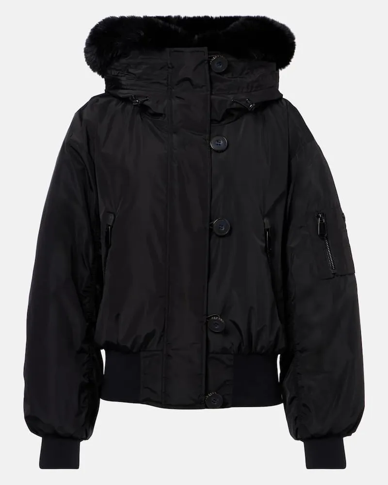 GOLDBERGH Skijacke Jeanne mit Faux Fur Schwarz
