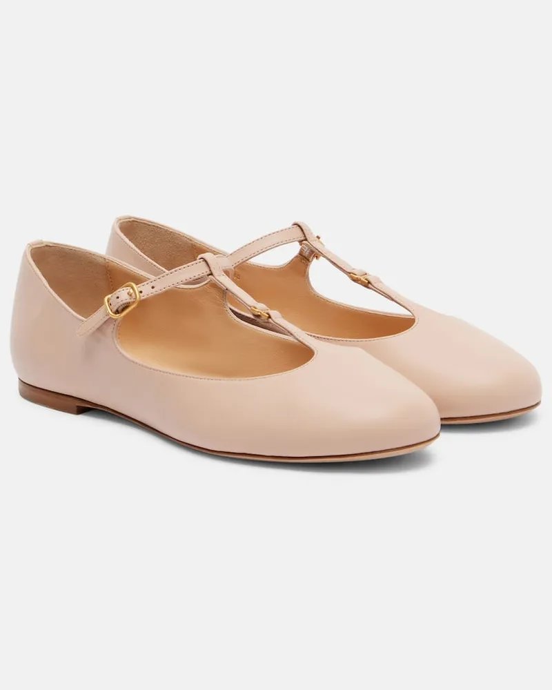 Chloé Chloé Mary-Jane-Ballerinas Marcie aus Leder Rosa