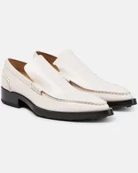 Jil Sander Loafers aus Leder Weiss