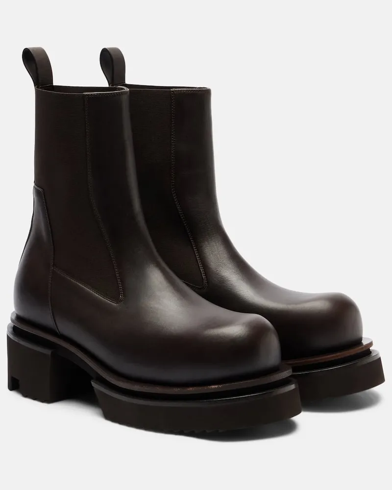 Rick Owens Chelsea Boots Beatle 60 aus Leder Schwarz