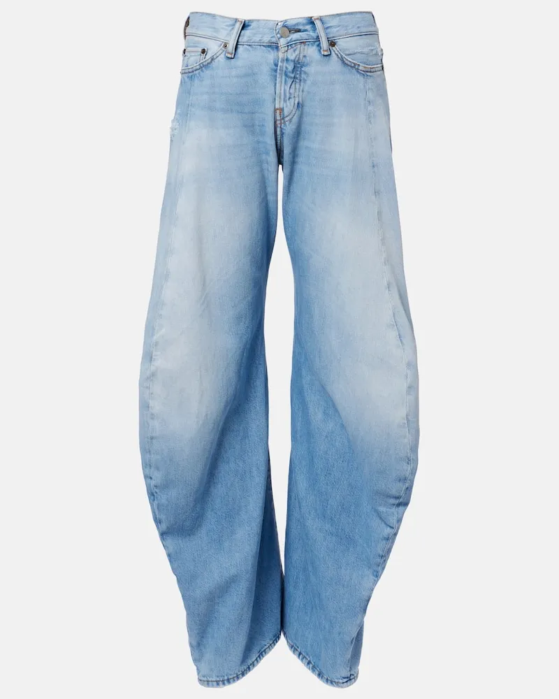 Acne Studios Distressed Wide-Leg Jeans 2006F Blau