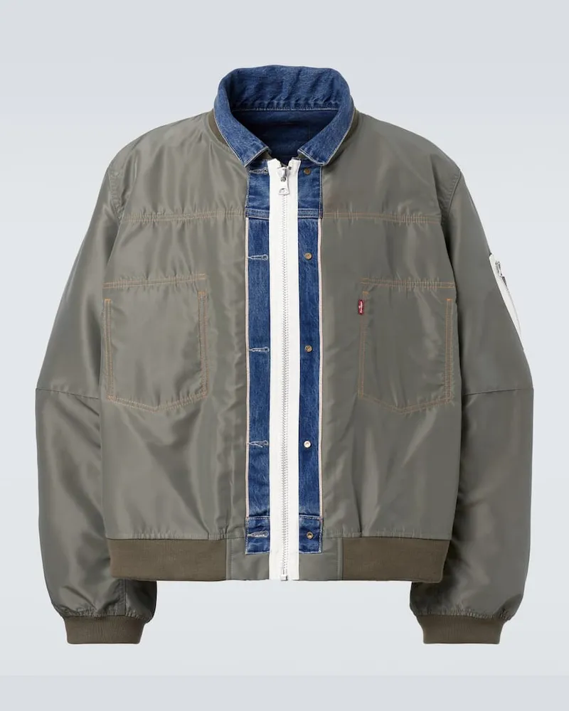 Sacai X Levi's® Wendbare Bomberjacke Grün