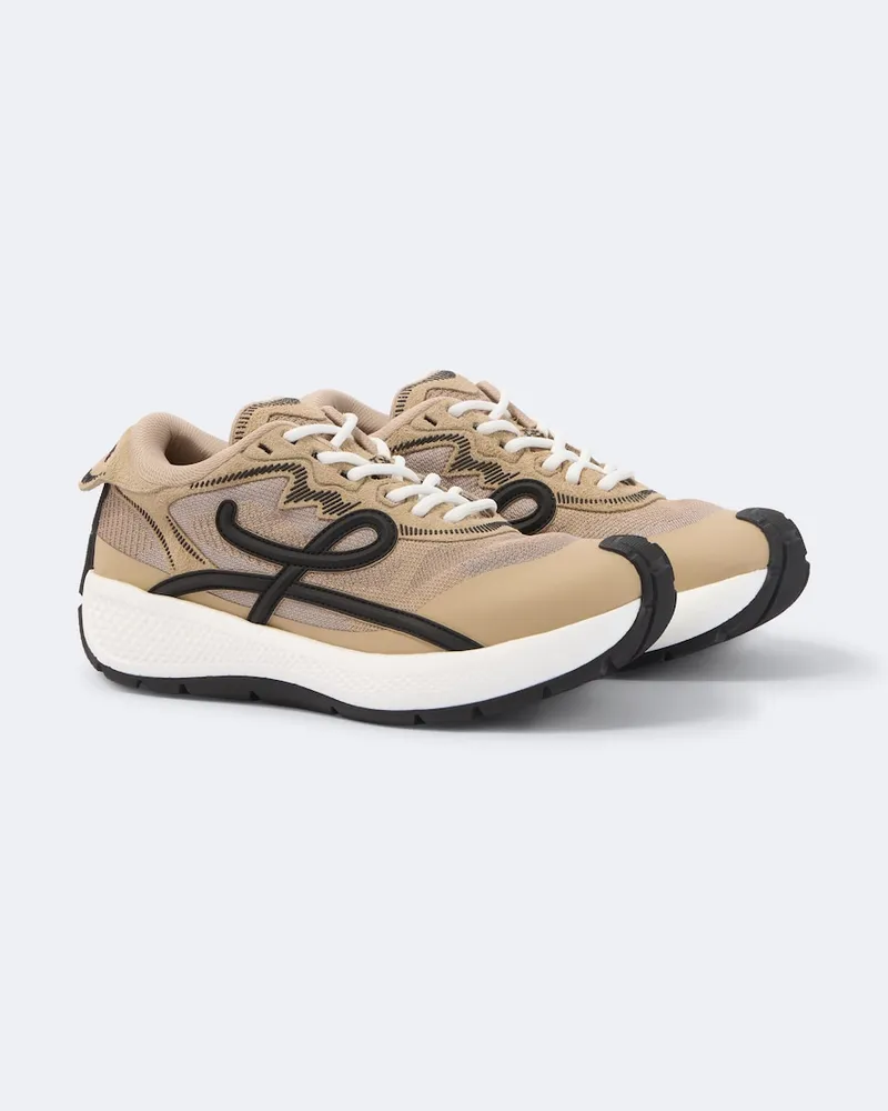 Loewe Sneakers Pogo mit Veloursleder Beige