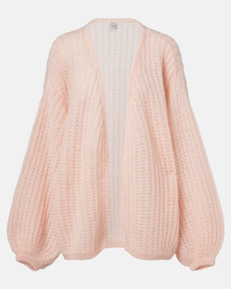 Totême Oversize-Cardigan aus einem Mohairgemisch Rosa