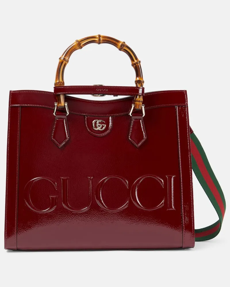 Gucci Tote  Diana Medium aus Lackleder Rot