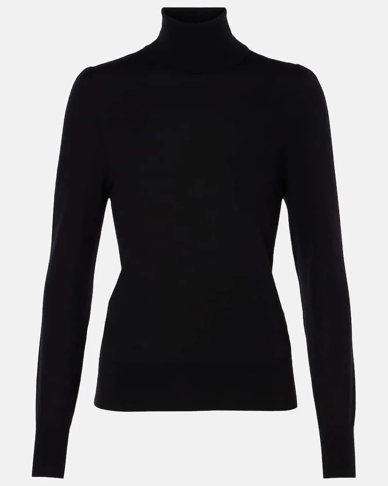 Dries van Noten Rollkragenpullover aus Wolle Schwarz