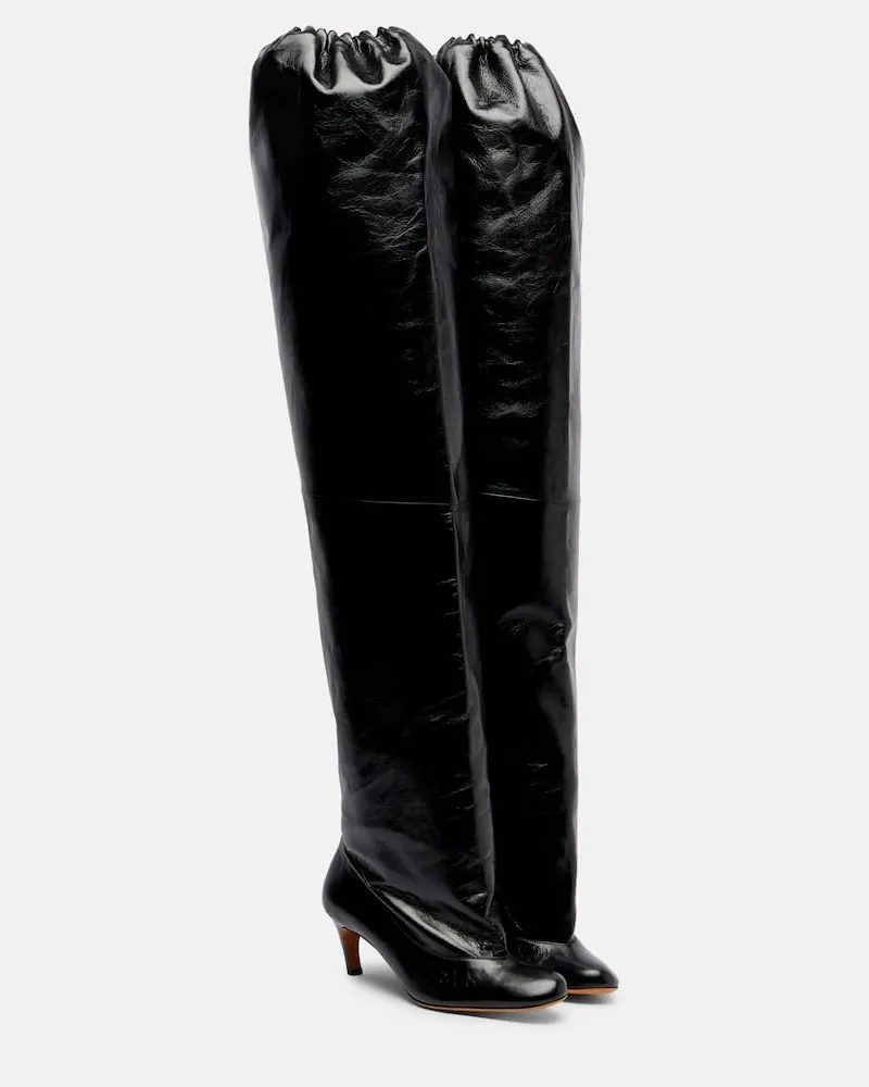 Proenza Schouler Overknee-Stiefel Uma 60 aus Leder Schwarz