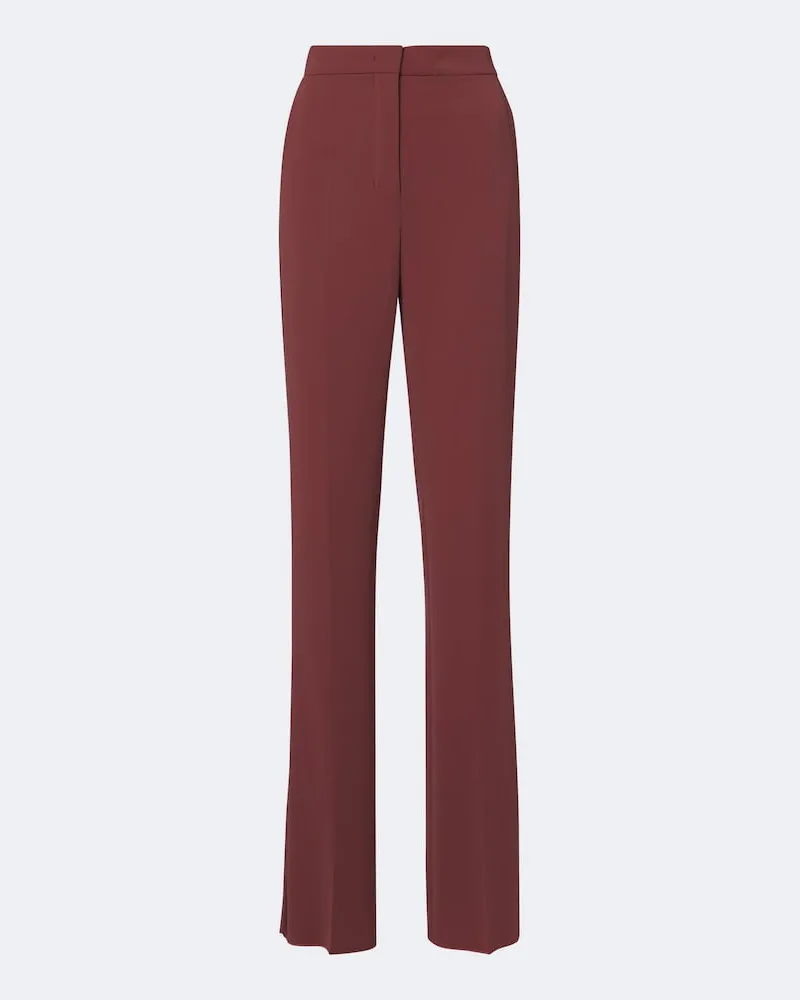 Max Mara Schmale Hose Elegante aus Cady mit Satin Rosa