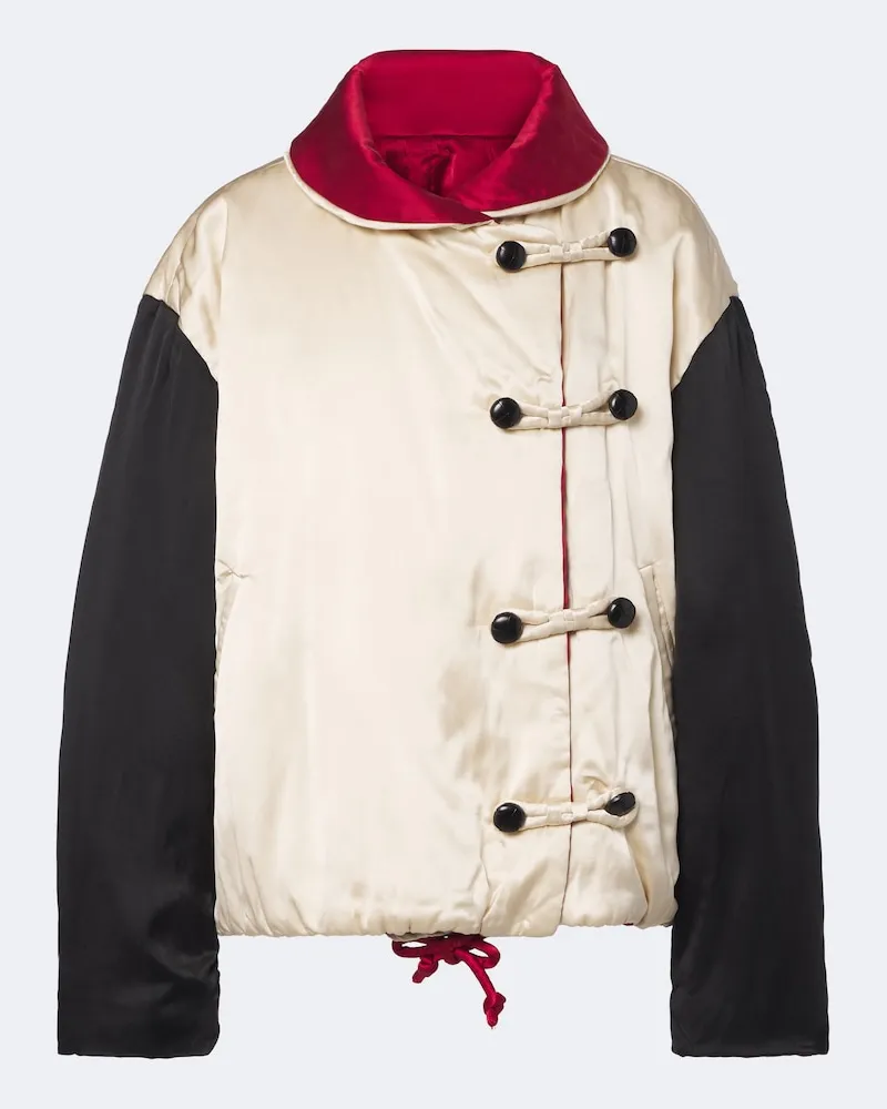 Isabel Marant Wendbare Jacke Bleza aus Seidensatin Beige