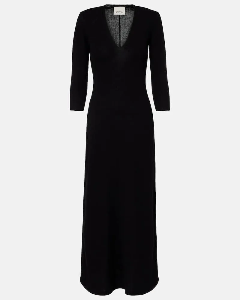 Isabel Marant Maxikleid Salina aus einem Wollgemisch Schwarz
