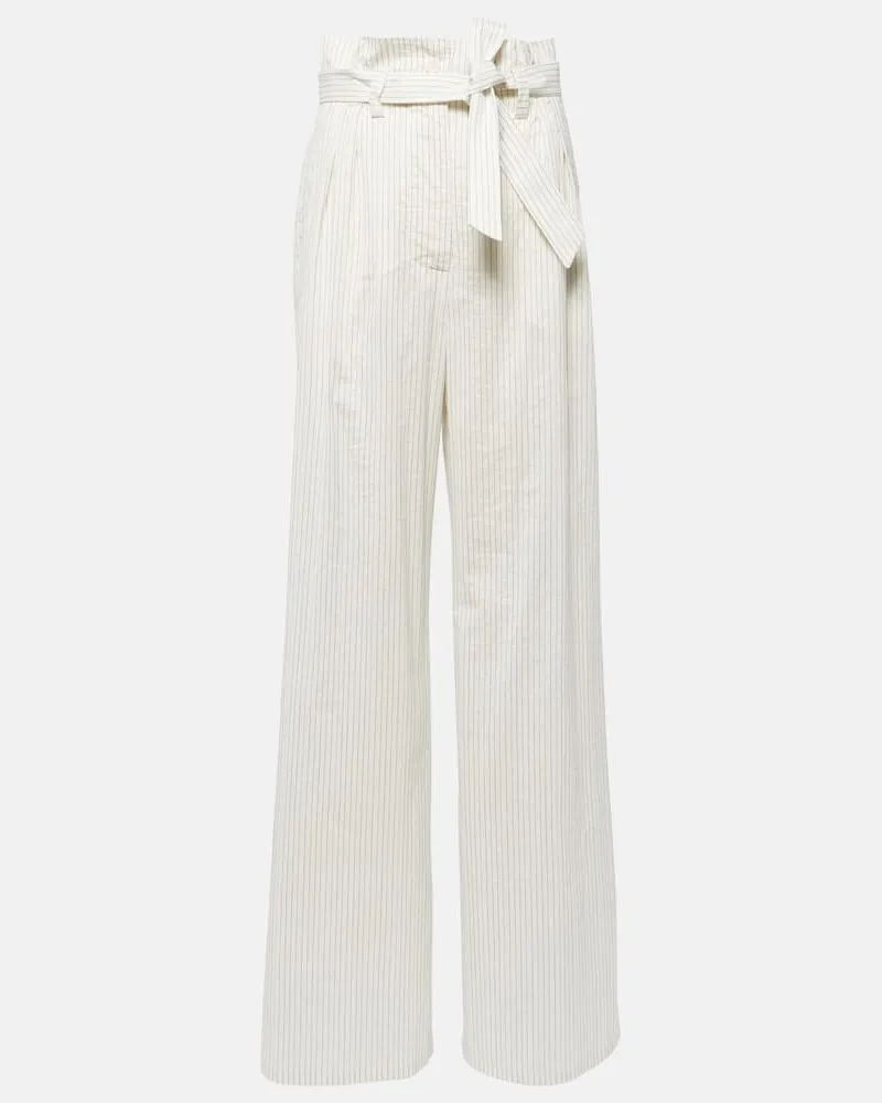 Max Mara Palazzo-Hose Xero aus Baumwolle und Seide Weiã
