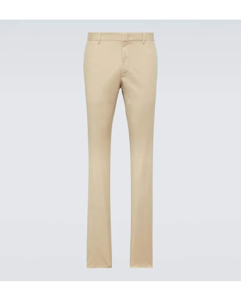 Ermenegildo Zegna Chinohose aus einem Baumwollgemisch Beige