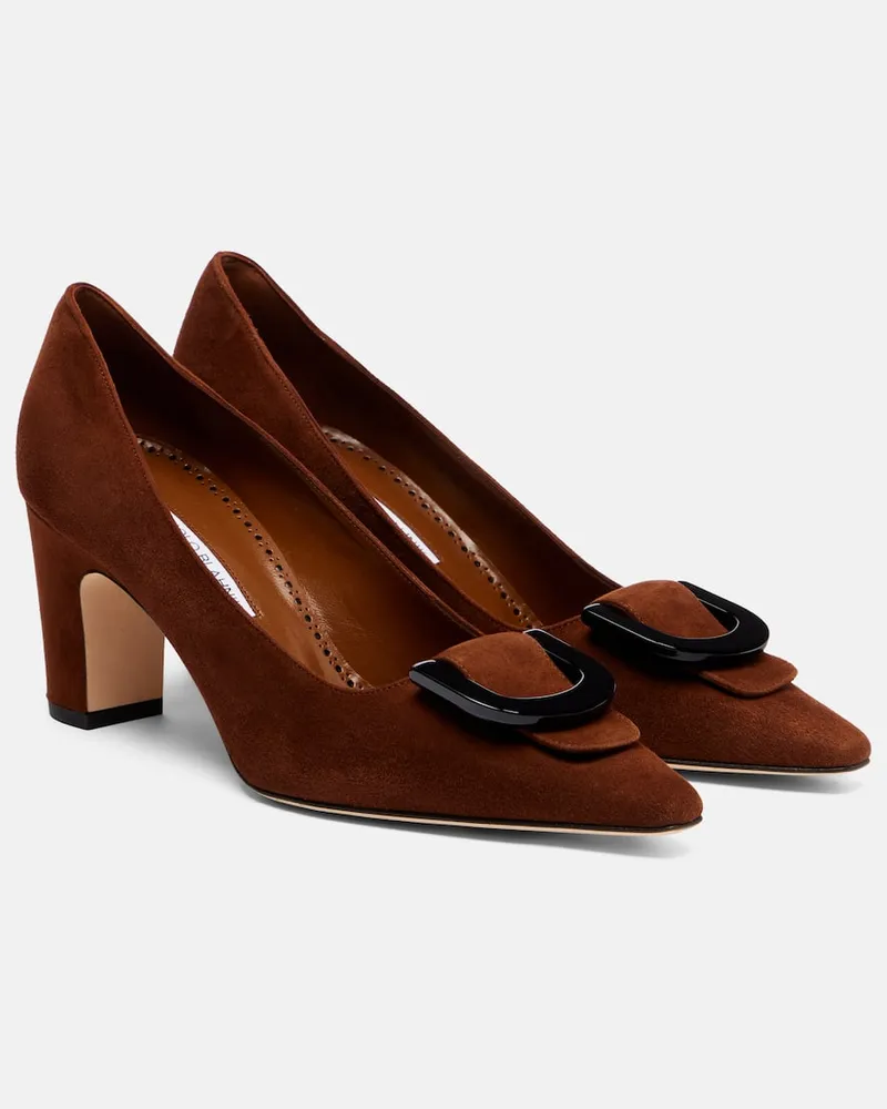 Manolo Blahnik Pumps Beti 70 aus Veloursleder Braun