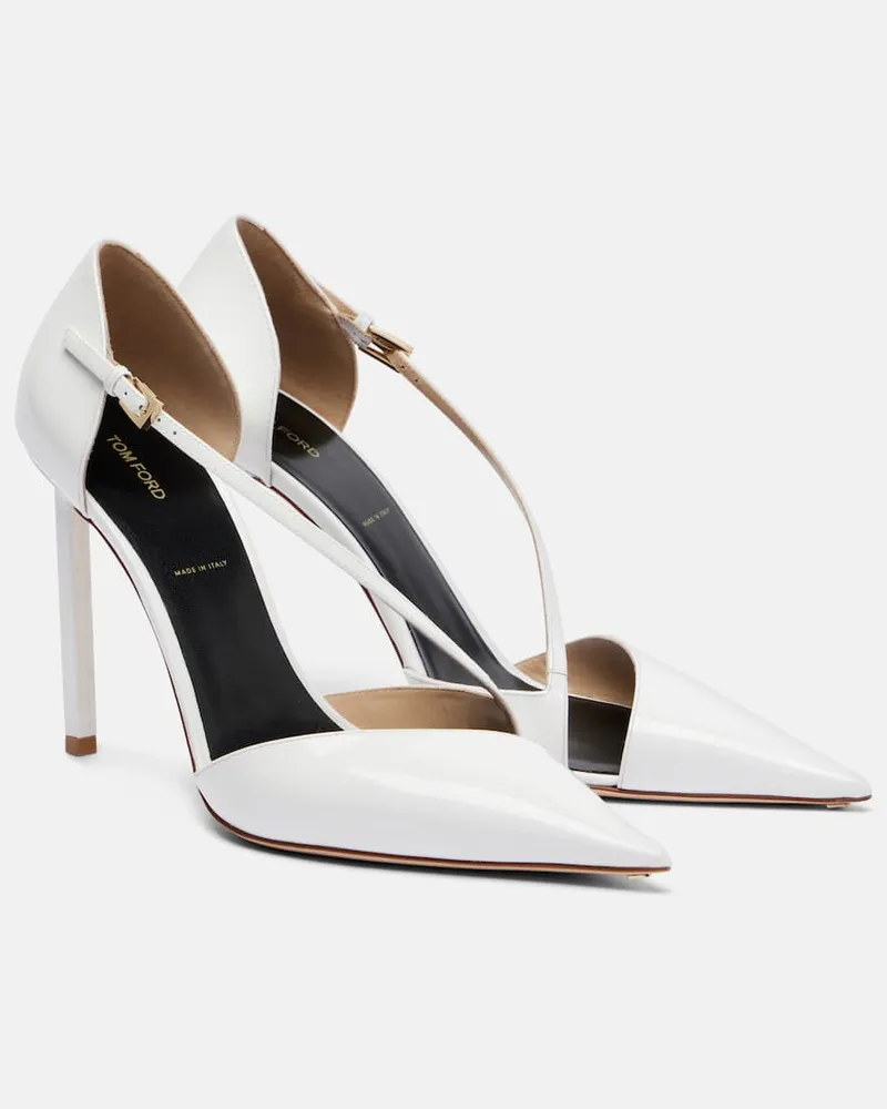 Tom Ford Pumps 105 aus Lackleder Weiß