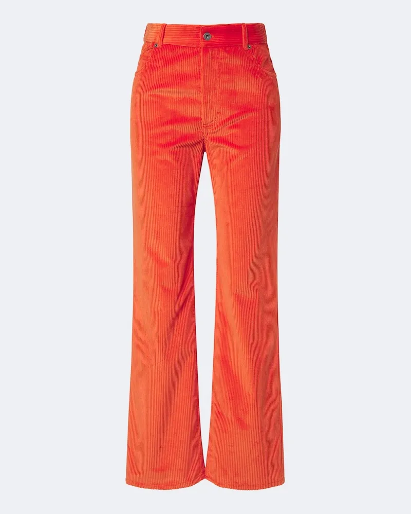 Loewe Gerade Hose aus Baumwoll-Cord Orange
