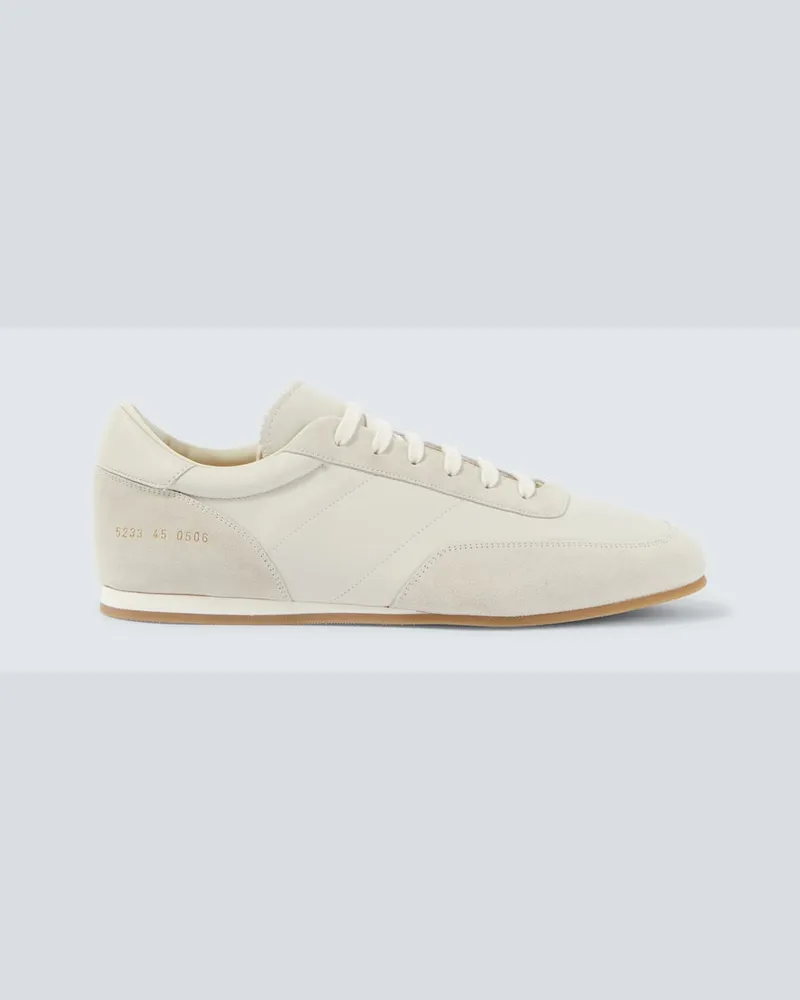 Common Projects Sneakers Driving aus Leder und Veloursleder Weiß