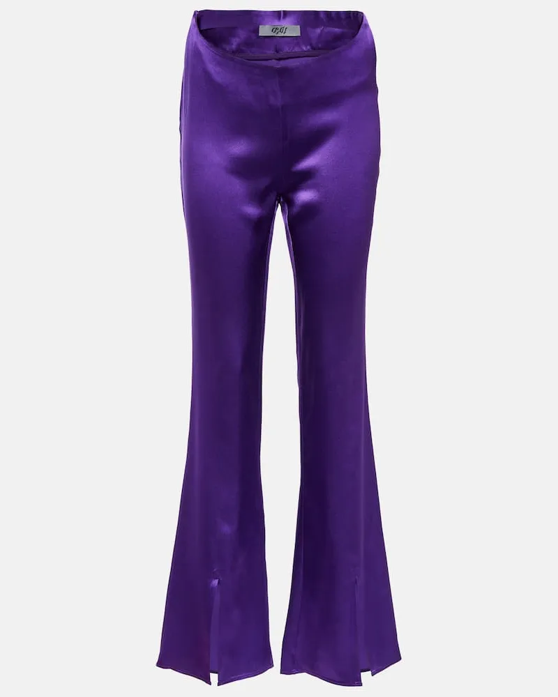 DIDU Hose aus Seidensatin Violett