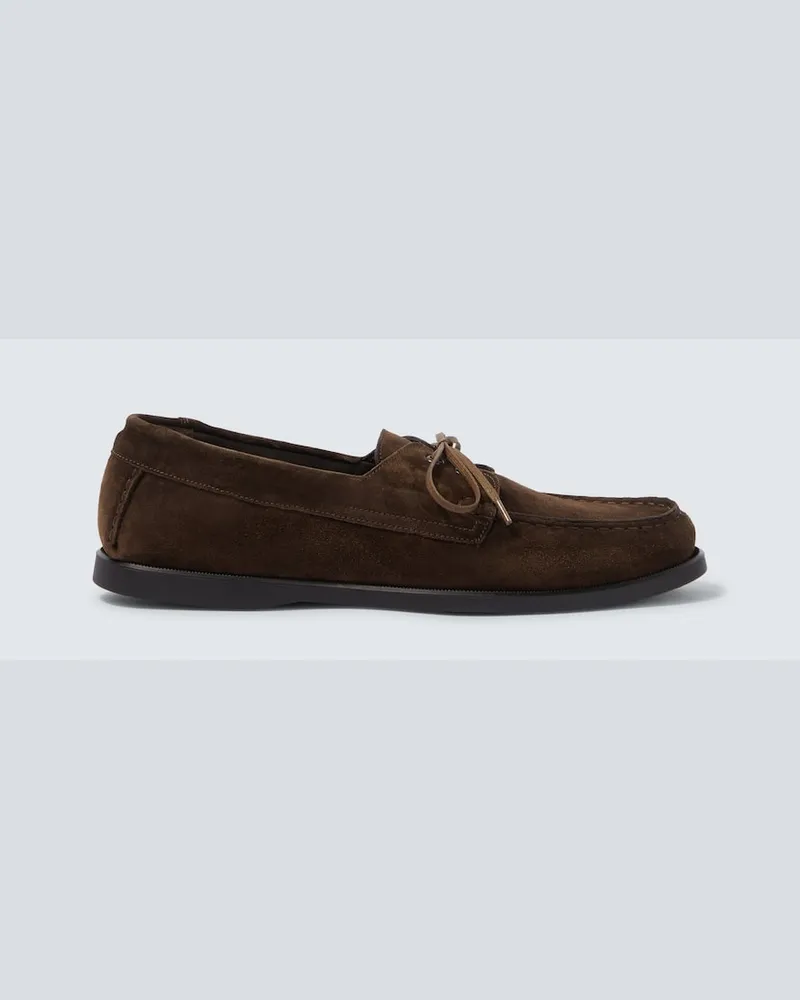 SAMAN AMEL Segelschuhe City Moc aus Veloursleder Braun