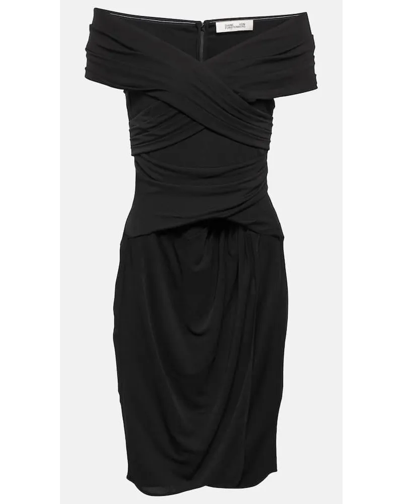 Diane von Furstenberg Minikleid aus Jersey Schwarz