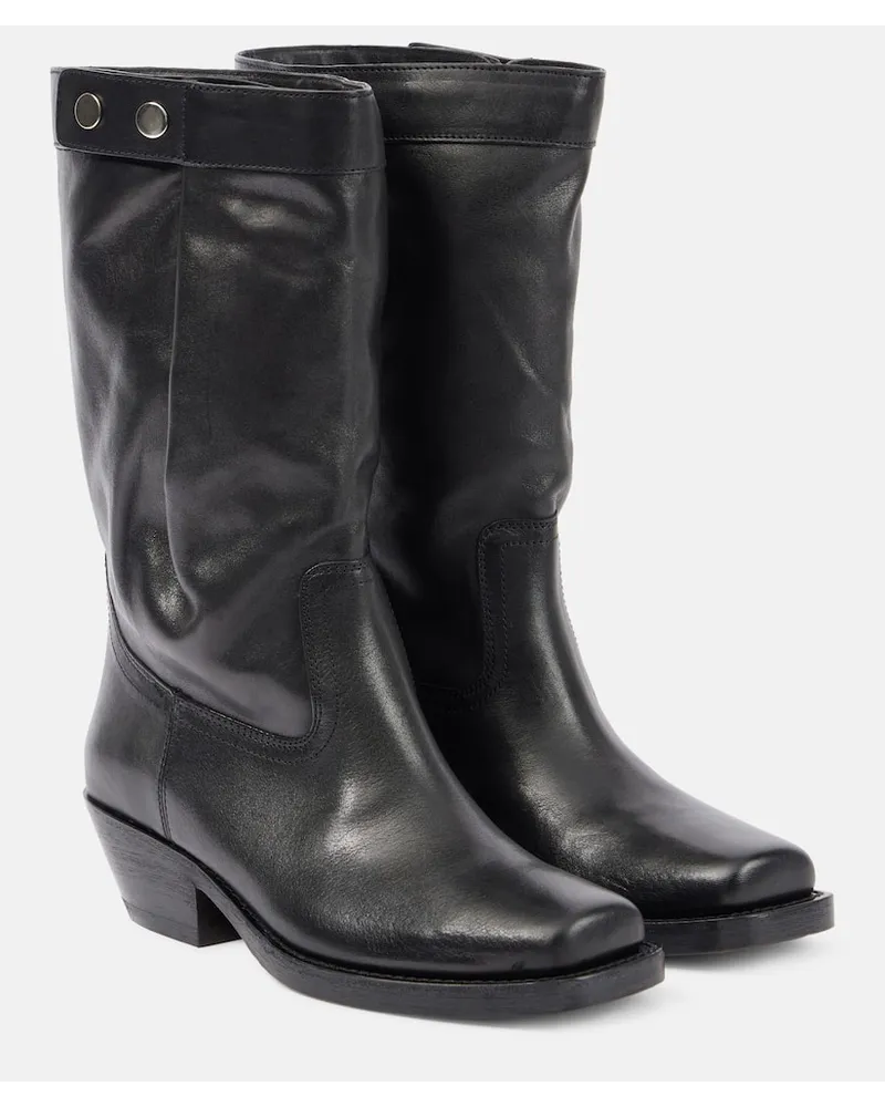 Isabel Marant Westernstiefel Ademe aus Leder Schwarz