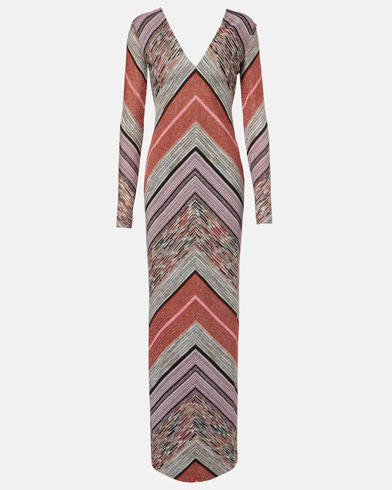 Missoni Maxikleid aus Häkelstrick Multicolor