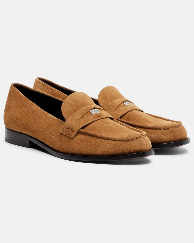 Tory Burch Loafers aus Veloursleder Beige