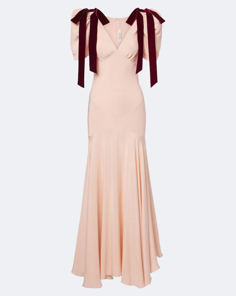 Rodarte Maxikleid aus Seidensatin Rosa