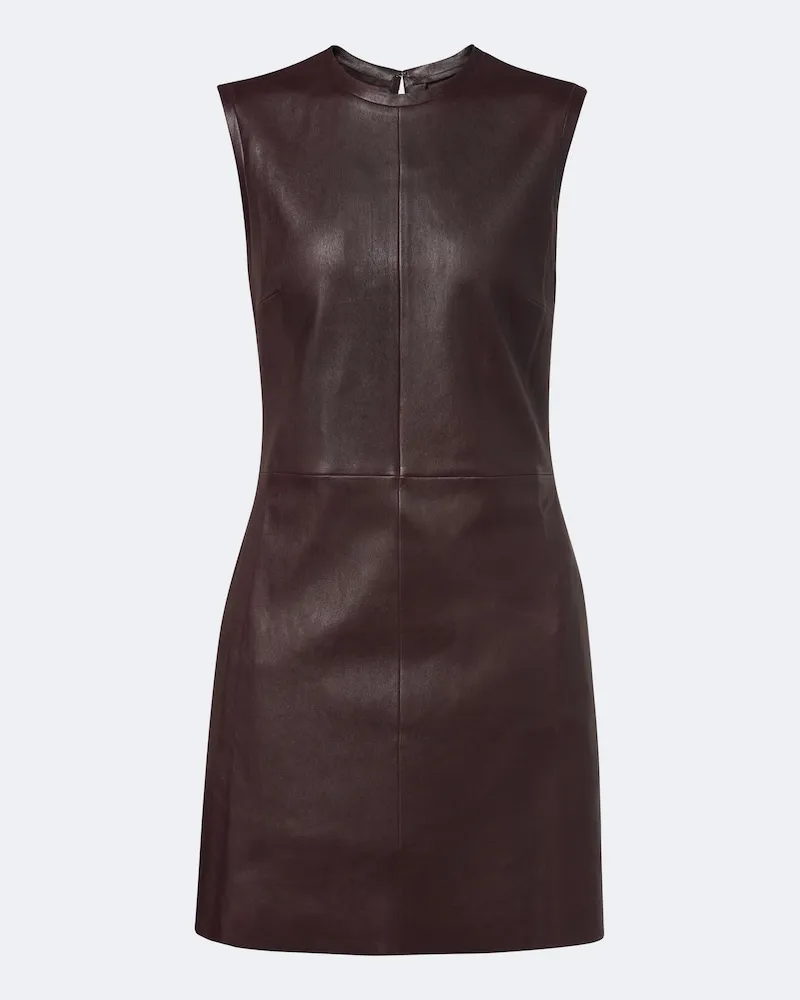 Stouls Minikleid Dollie aus Leder Burgunderrot