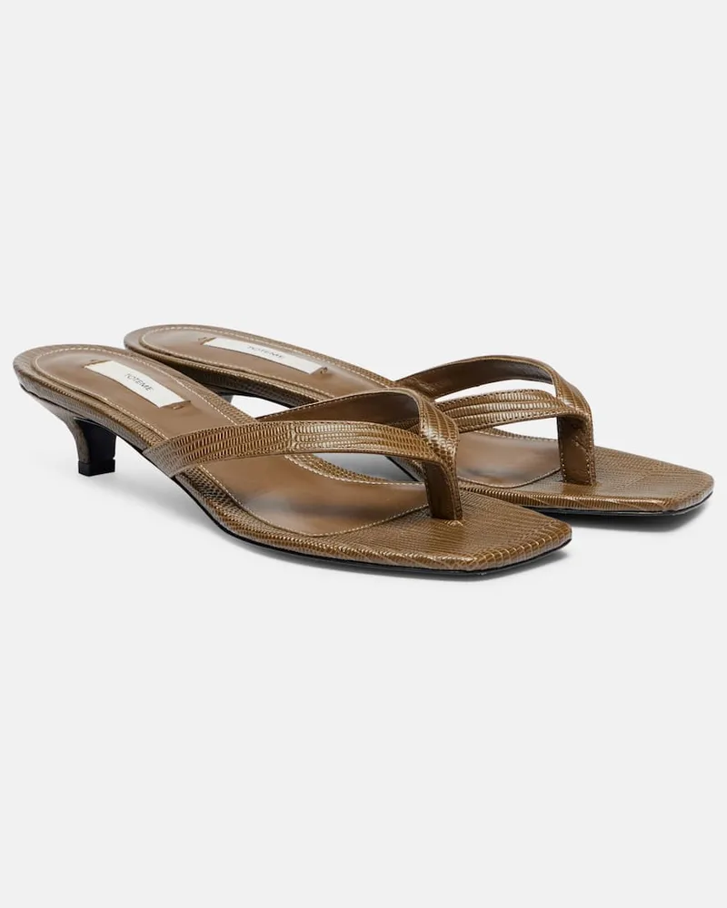 Totême Sandalen aus Leder Braun